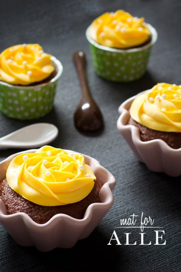 Sjokoladecupcakes med kremstfrosting