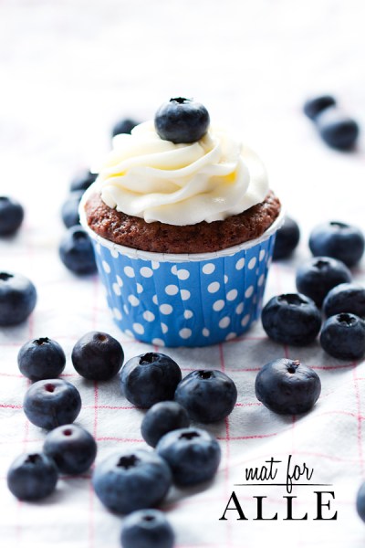 Sjokoladecupcake med kremostfrosting